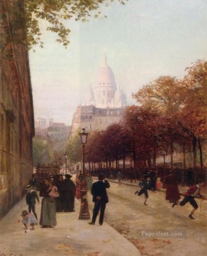Place DAnvers Et Le Sacre Coeur París género Victor Gabriel Gilbert Pinturas al óleo
